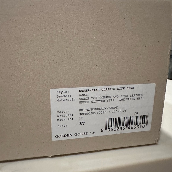 Golden Goose White and Bordeaux Sneakers - Picture 8 of 8